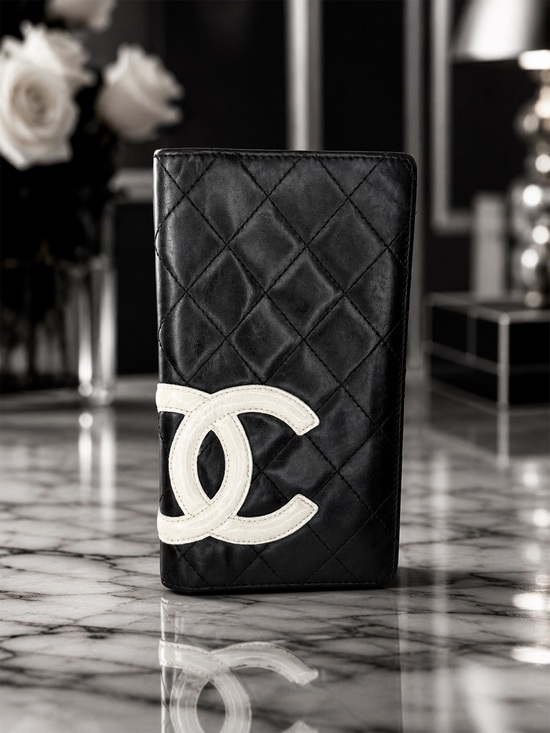 CHANEL Handbags - Chanel Cambon Long Bifold Wallet – Black & Pink Leather | Full Set
